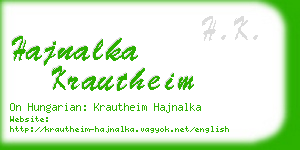 hajnalka krautheim business card